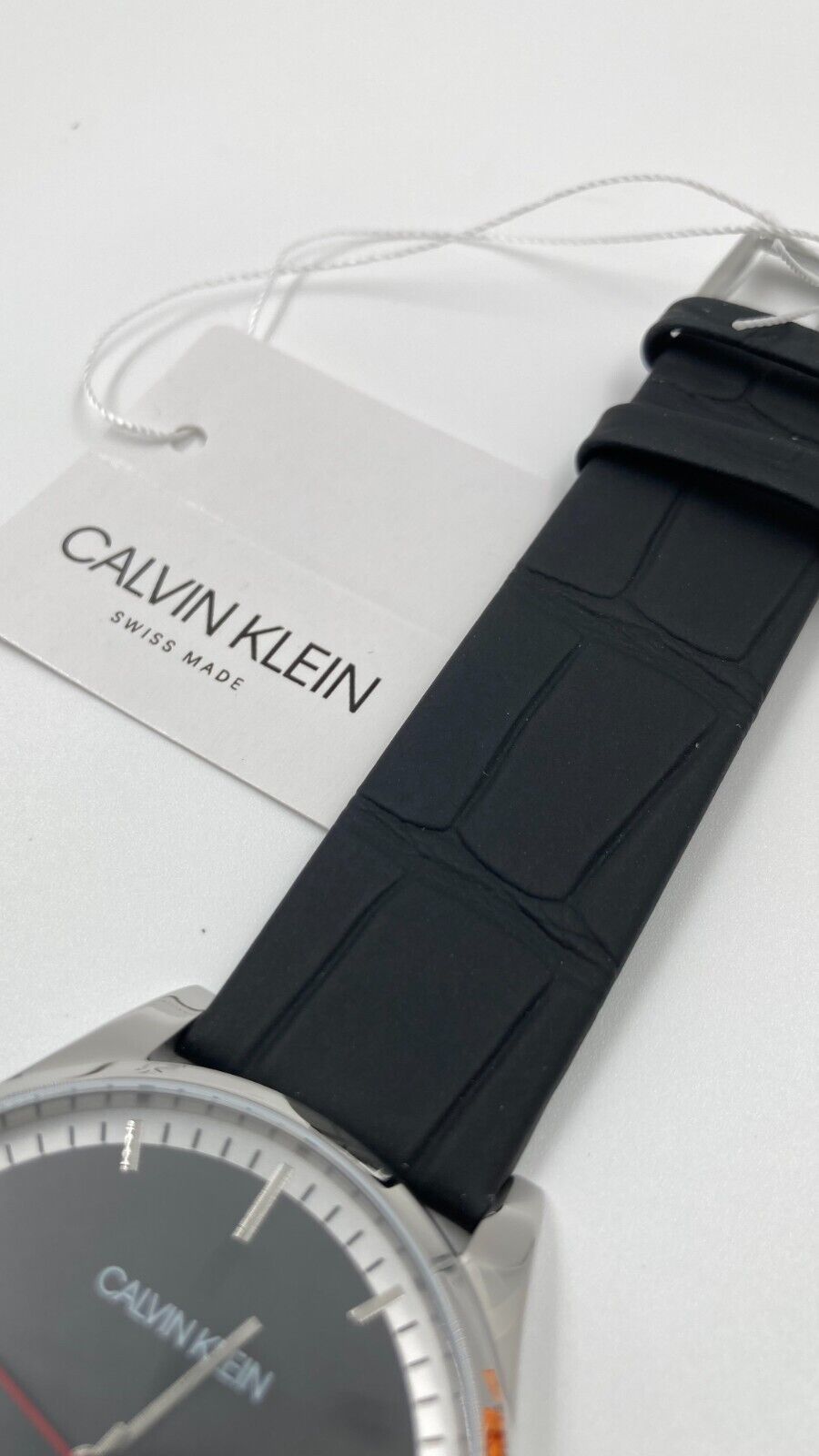 New Swiss Made CALVIN KLEIN Time Quartz Black Dial Men's Watch