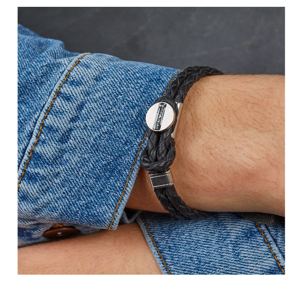 Neu EMPORIO ARMANI Herren Lederarmband