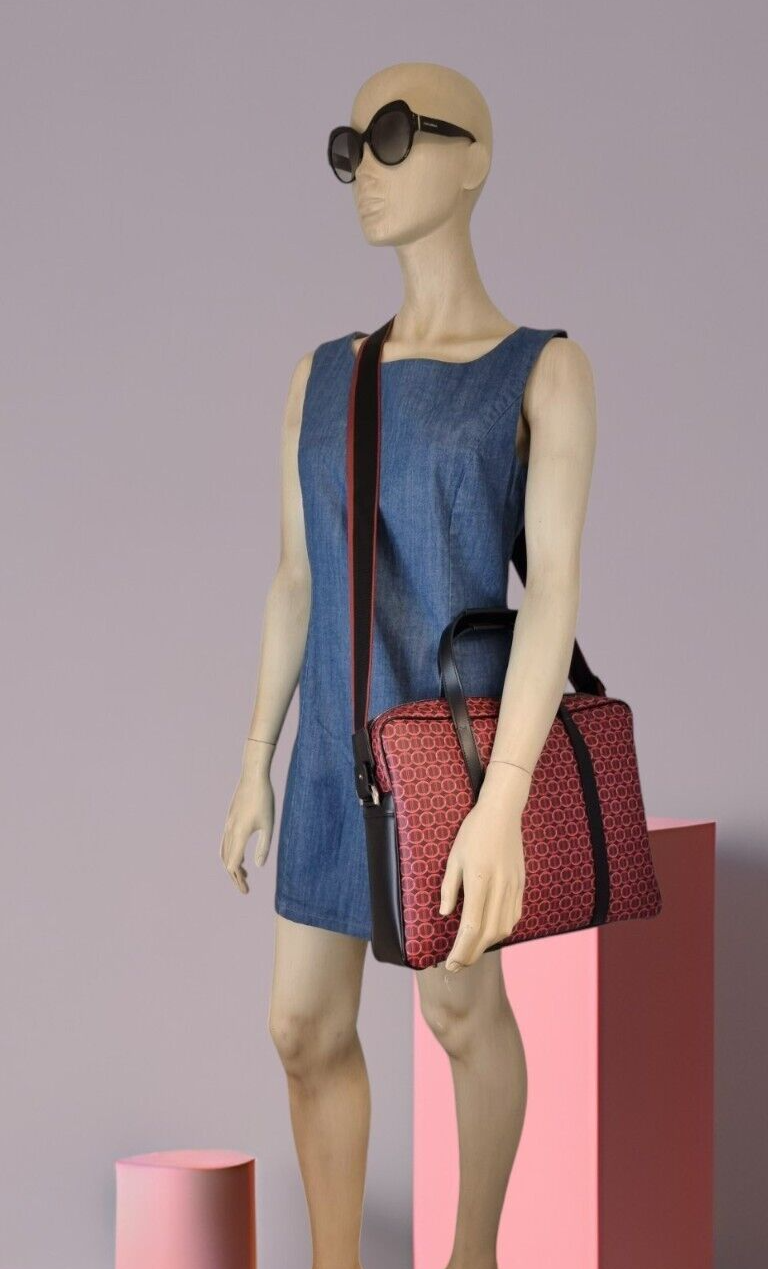 Neu DAVIDOFF COLORAMA BUSINESS TASCHE 1 ZIP - ROT