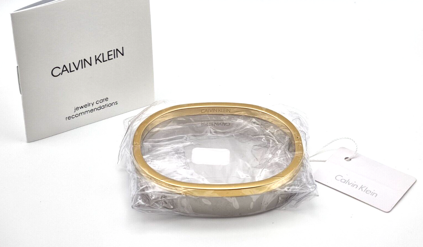 New CALVIN KLEIN ARMREIF SET HOOK SILBER/GELBGOLD - XS