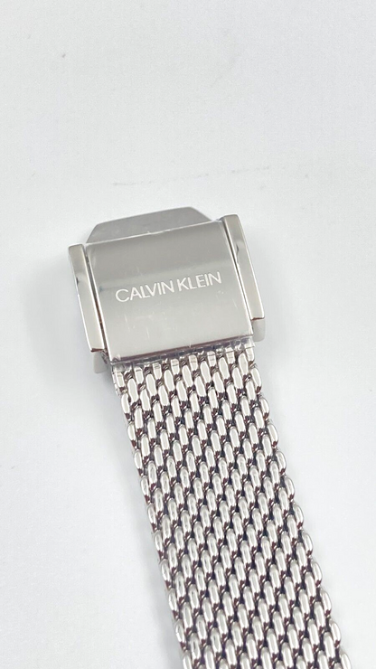 New Swiss Made CALVIN KLEIN Firm Quartz Silver Dial Ladies Watch