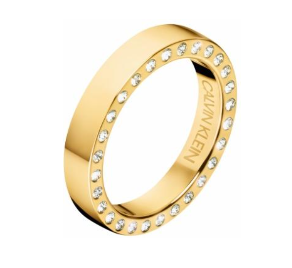 Neu CALVIN KLEIN RING HAKEN GOLD – GR. 50