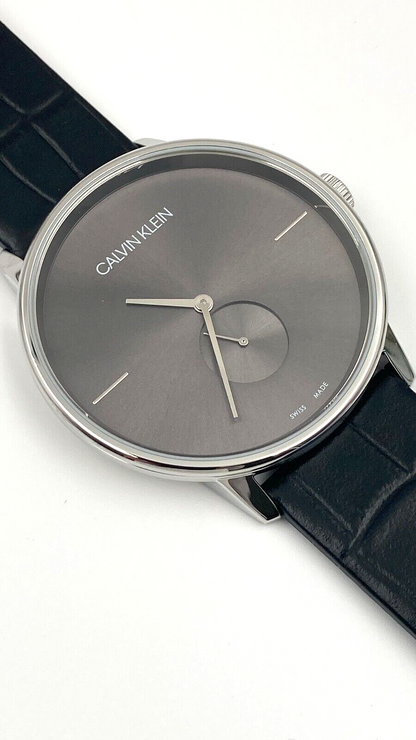 New Swiss Made CALVIN KLEIN Accent Black Dial Men's Quartz Watch