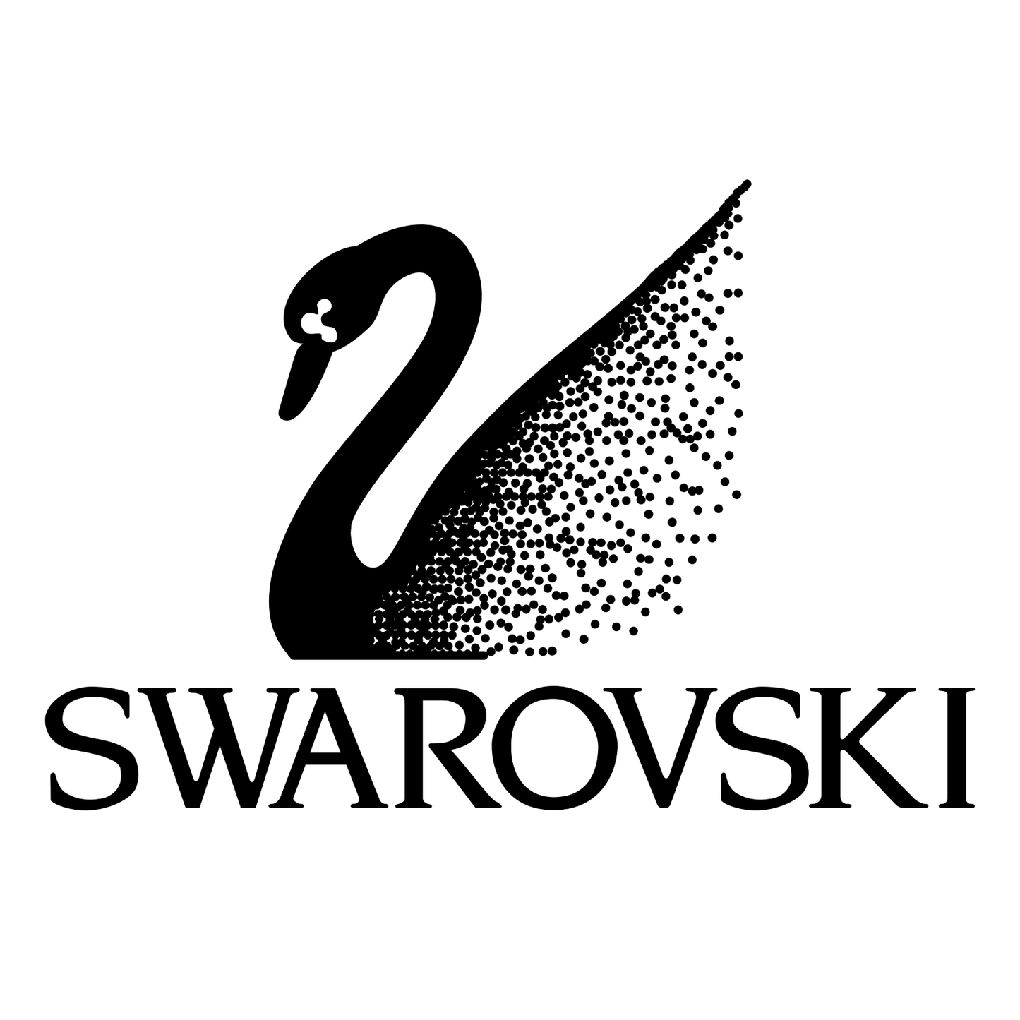 Neue SWAROVSKI SWAN TACK PIN – SCHWARZ/ROSEGOLD