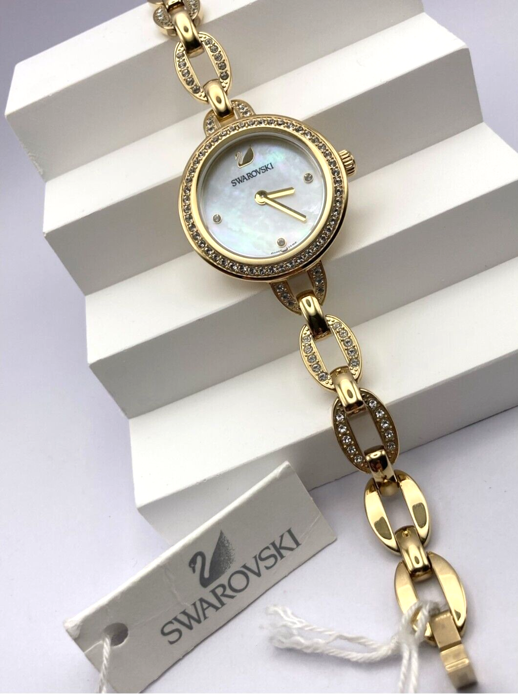 New SWAROVSKI AILA MINI 28MM WATCH 28 MM - GOLD