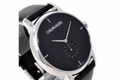 New Swiss Made CALVIN KLEIN Established Quartz Black Dial Men's Watch