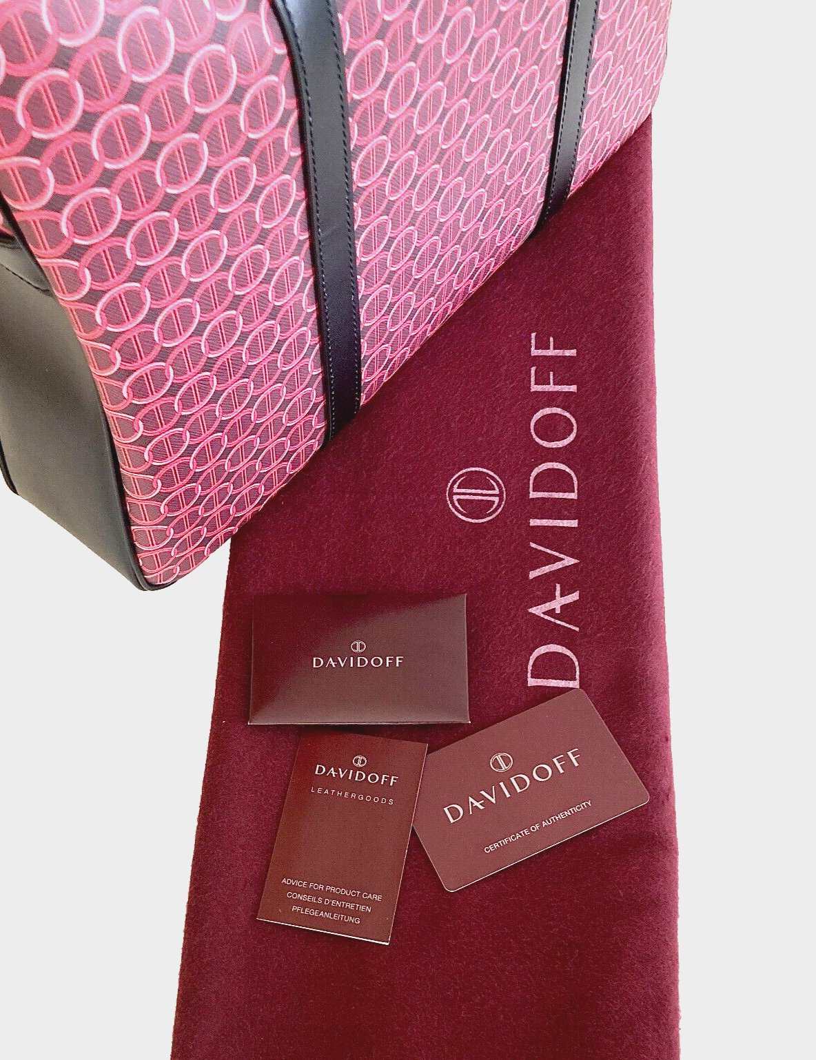 Neu DAVIDOFF COLORAMA BUSINESS TASCHE 1 ZIP - ROT