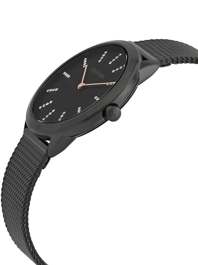 New Swiss Made CALVIN KLEIN Quartz Black Dial Ladies Watch