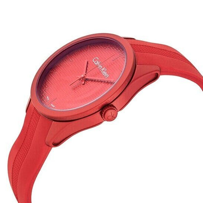 New Swiss Made CALVIN KLEIN Color Performance Red Dial Men's Watch