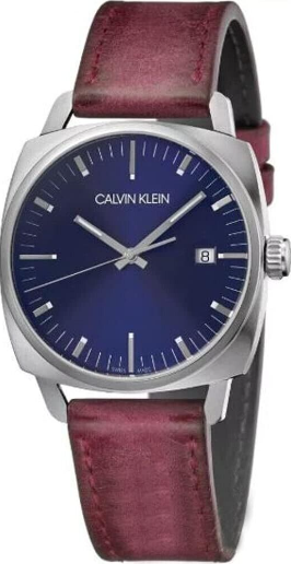 Neue, in der Schweiz hergestellte CALVIN KLEIN Fraternity Quarz-Herrenuhr mit blauem Zifferblatt