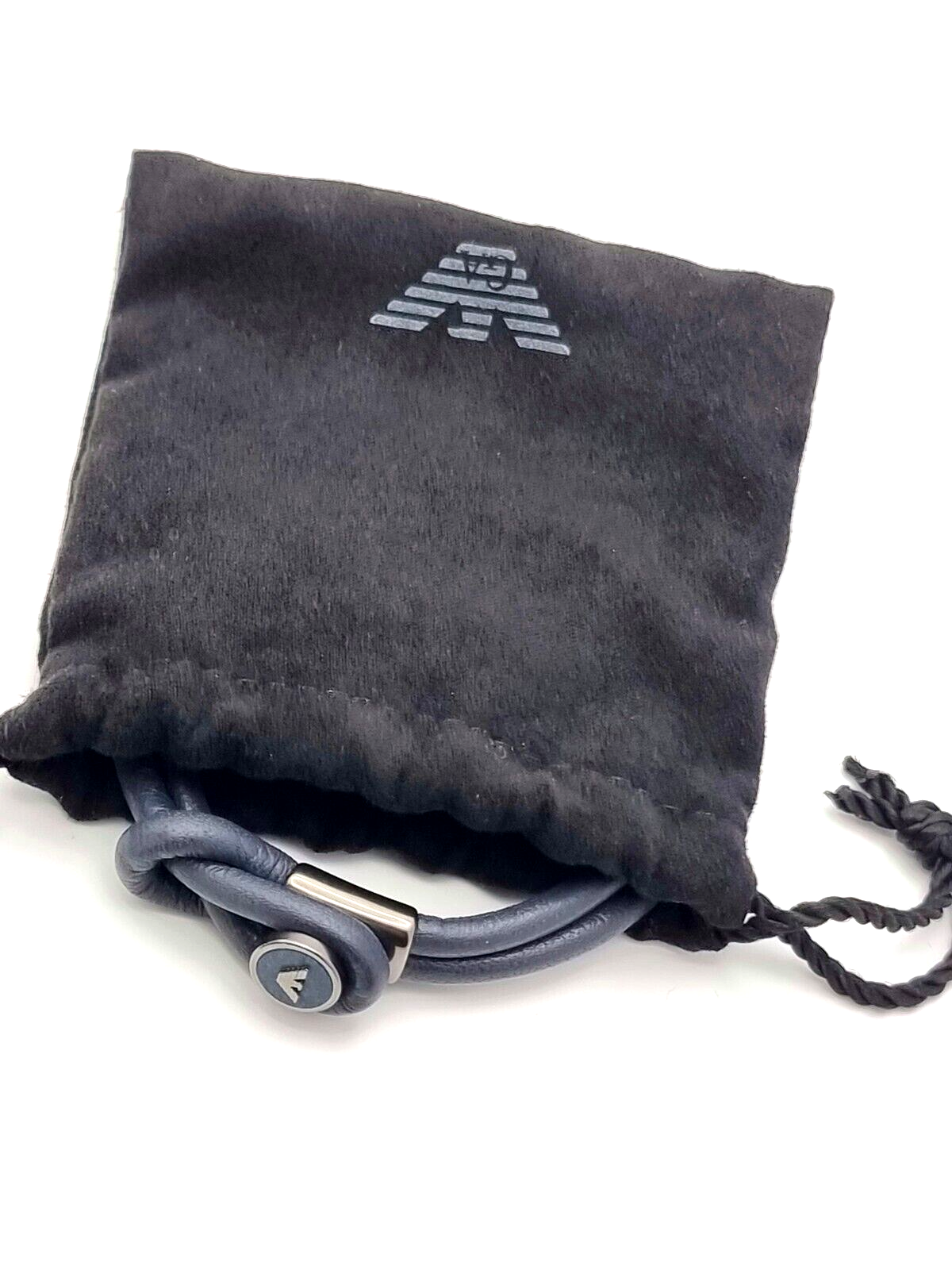 Neu EMPORIO ARMANI HERREN LEDERARMBAND EGS2214020 - BLAU