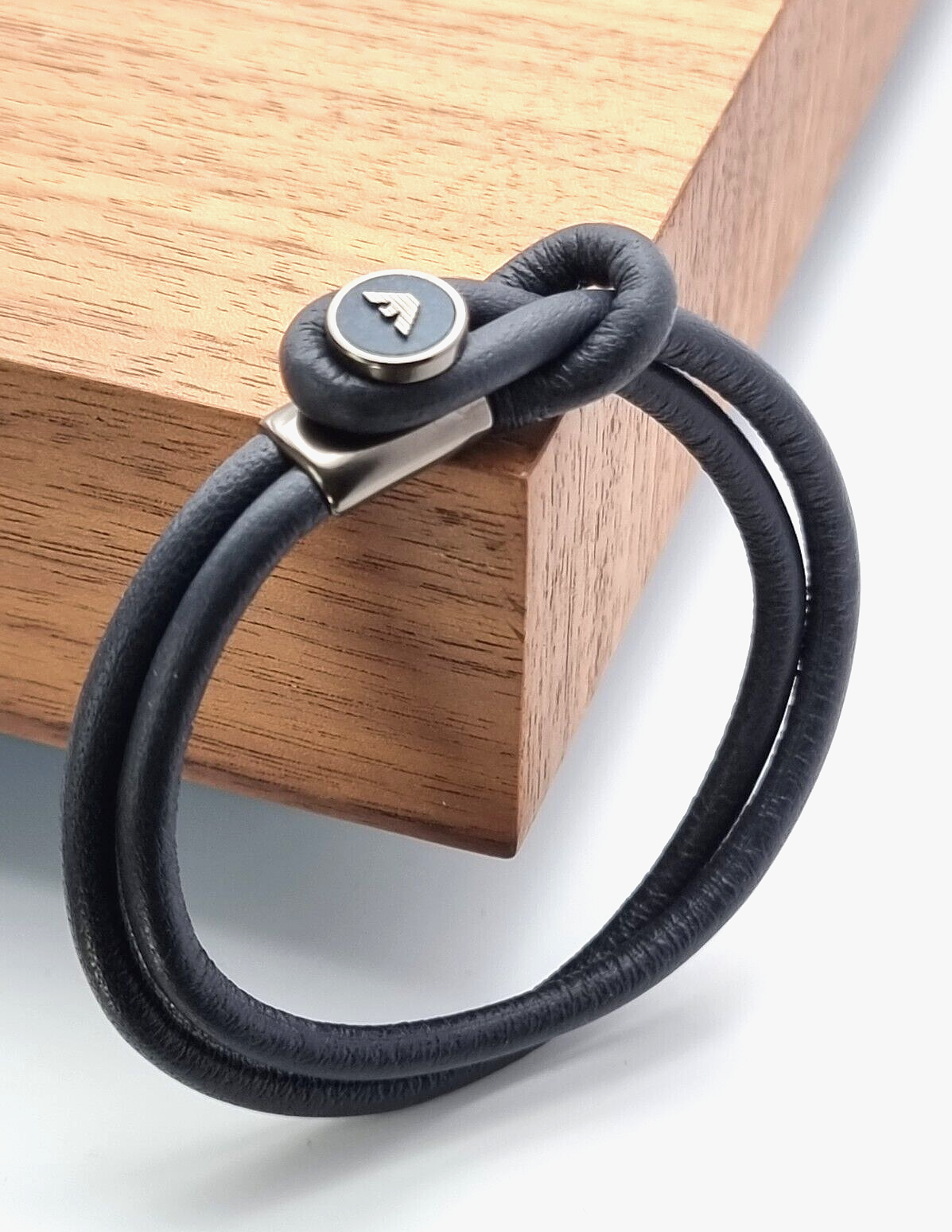 Neu EMPORIO ARMANI HERREN LEDERARMBAND EGS2214020 - BLAU