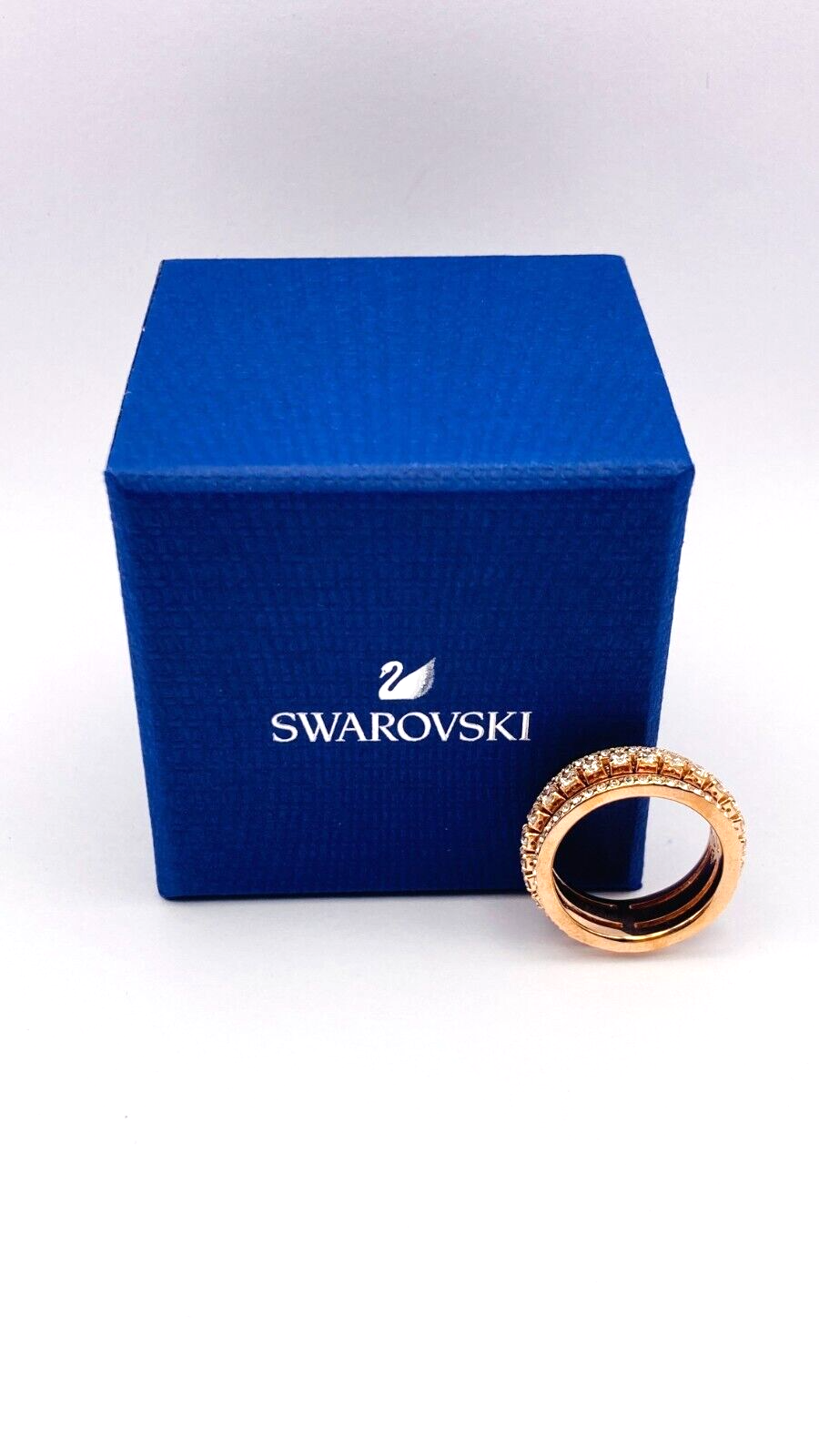 New SWAROVSKI FURTHER RING - ROSE GOLD - Size 52