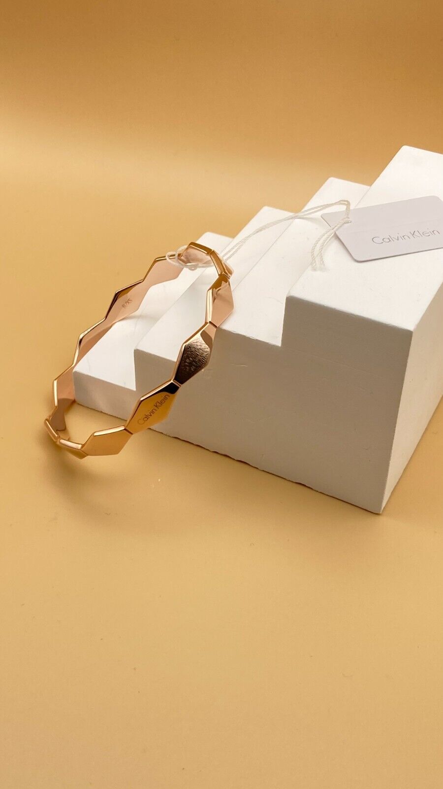 Neu CALVIN KLEIN SNAKE ARMREIF KJ5DPD1001XS - ROSÉGOLD PVD BESCHICHTET - GRÖSSE XS