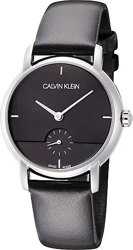 New Swiss Made CALVIN KLEIN Established Quartz Black Dial Ladies Watch