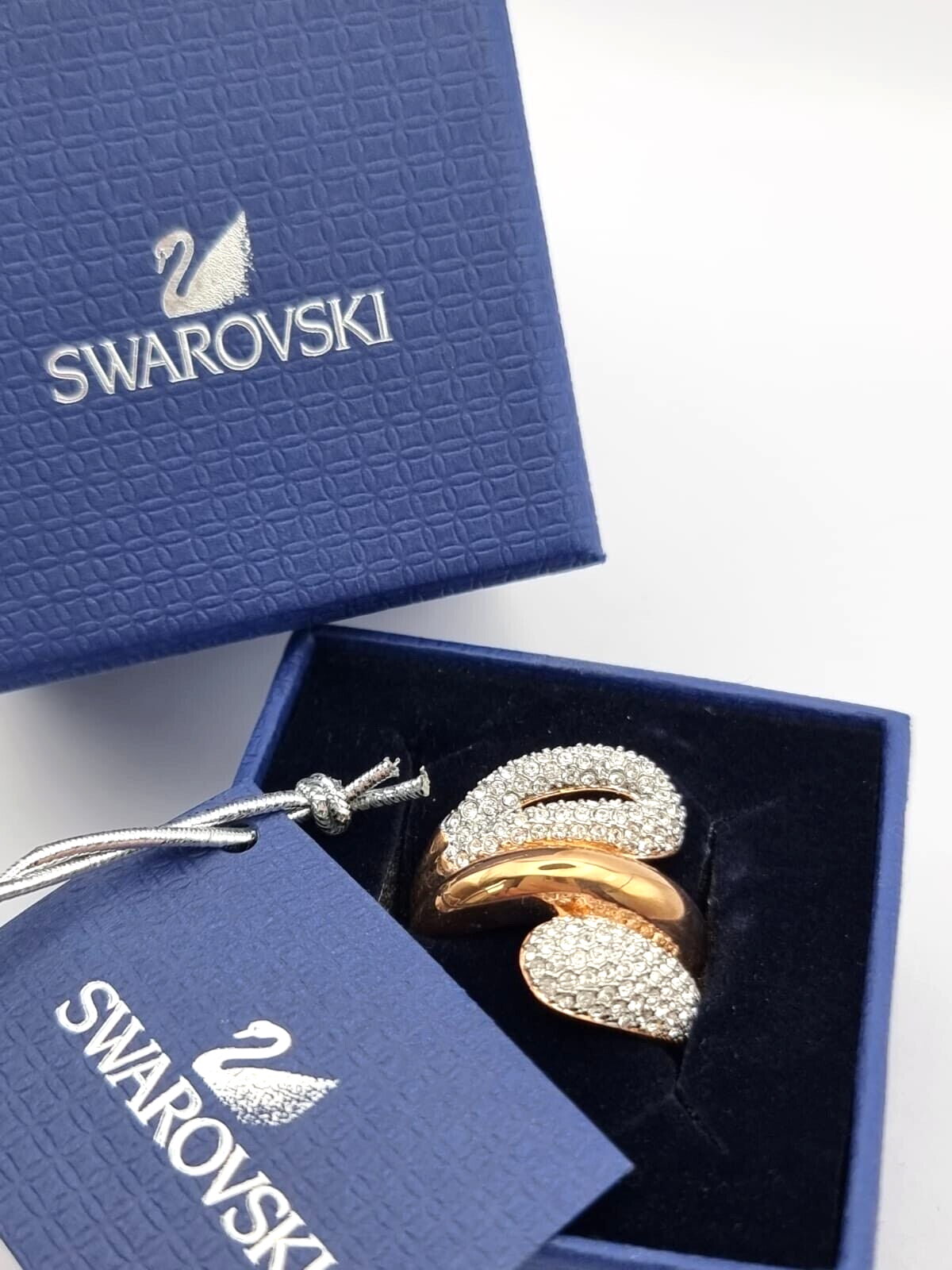 Neu SWAROVSKI EVERY WIDE RING - ROSÉGOLD - GRÖSSE 50