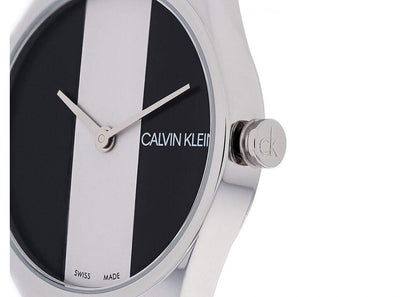 New Swiss Made CALVIN KLEIN Rebel Black and White Dial Ladies Quartz Watch