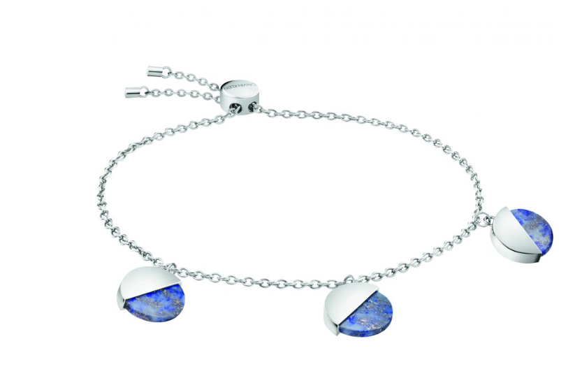 Neu CALVIN KLEIN SPICY KJ8RLB040200 EDELSTAHLARMBAND - BLAUER STEIN