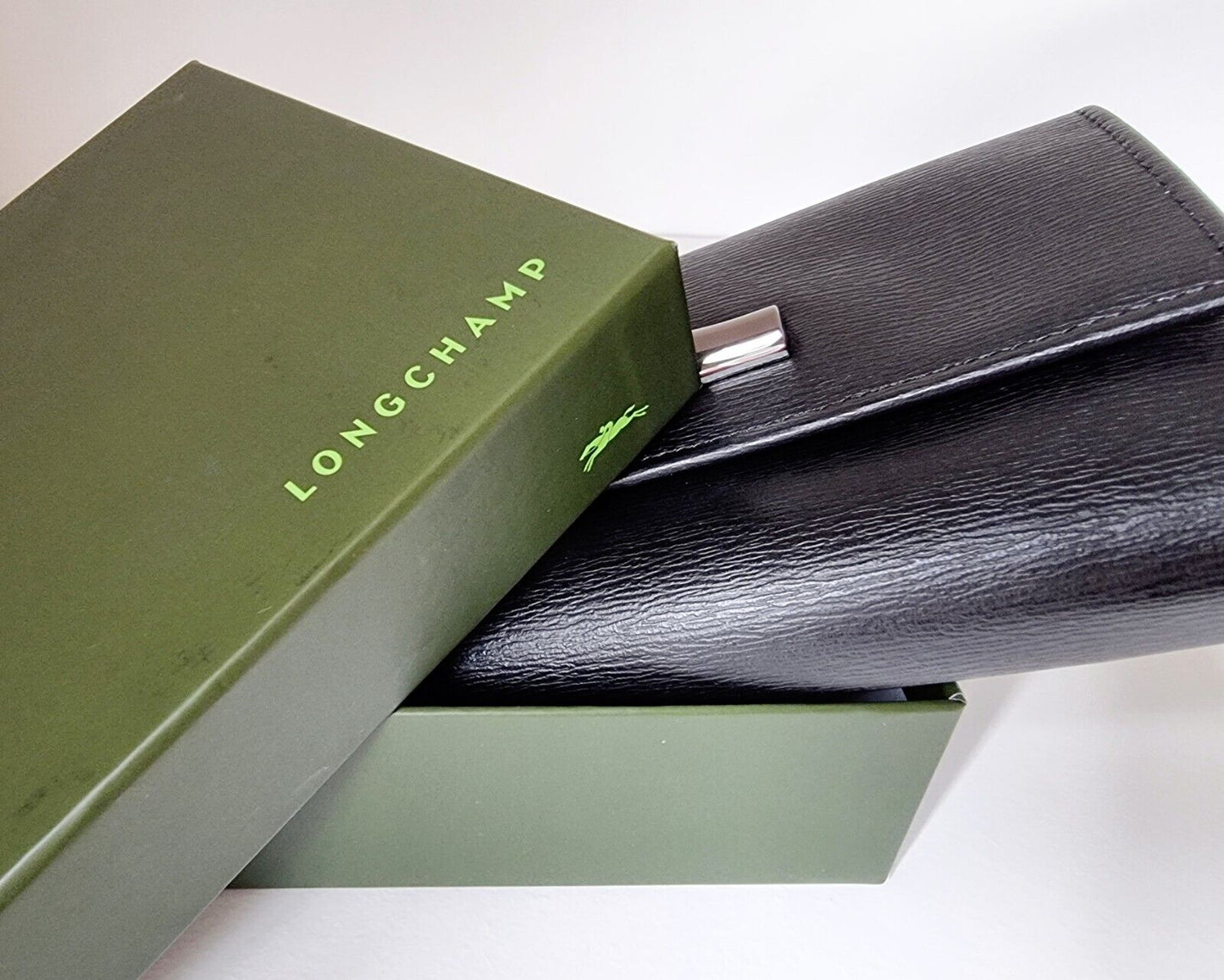 LONGCHAMP ROSEAU Compact Wallet - Black