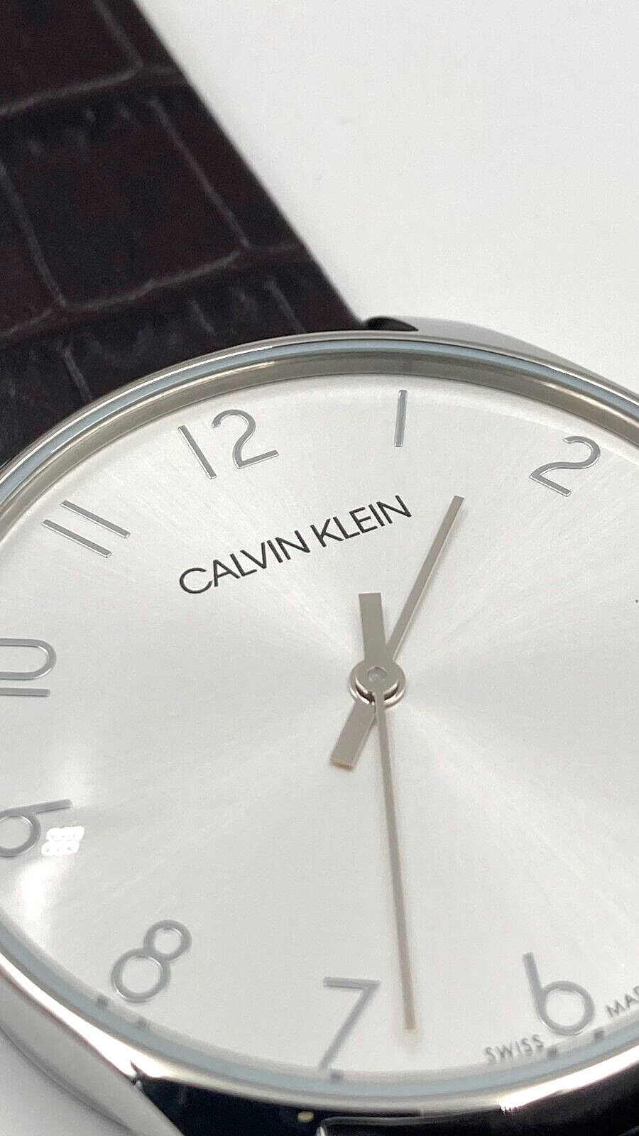 New Swiss Made CALVIN KLEIN Classic Quartz Silver Dial Men's Watch