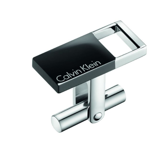 New CALVIN KLEIN HALLOW KJ7RBC200100 STAINLESS STEEL/BLACK PVD CUFFLINKS