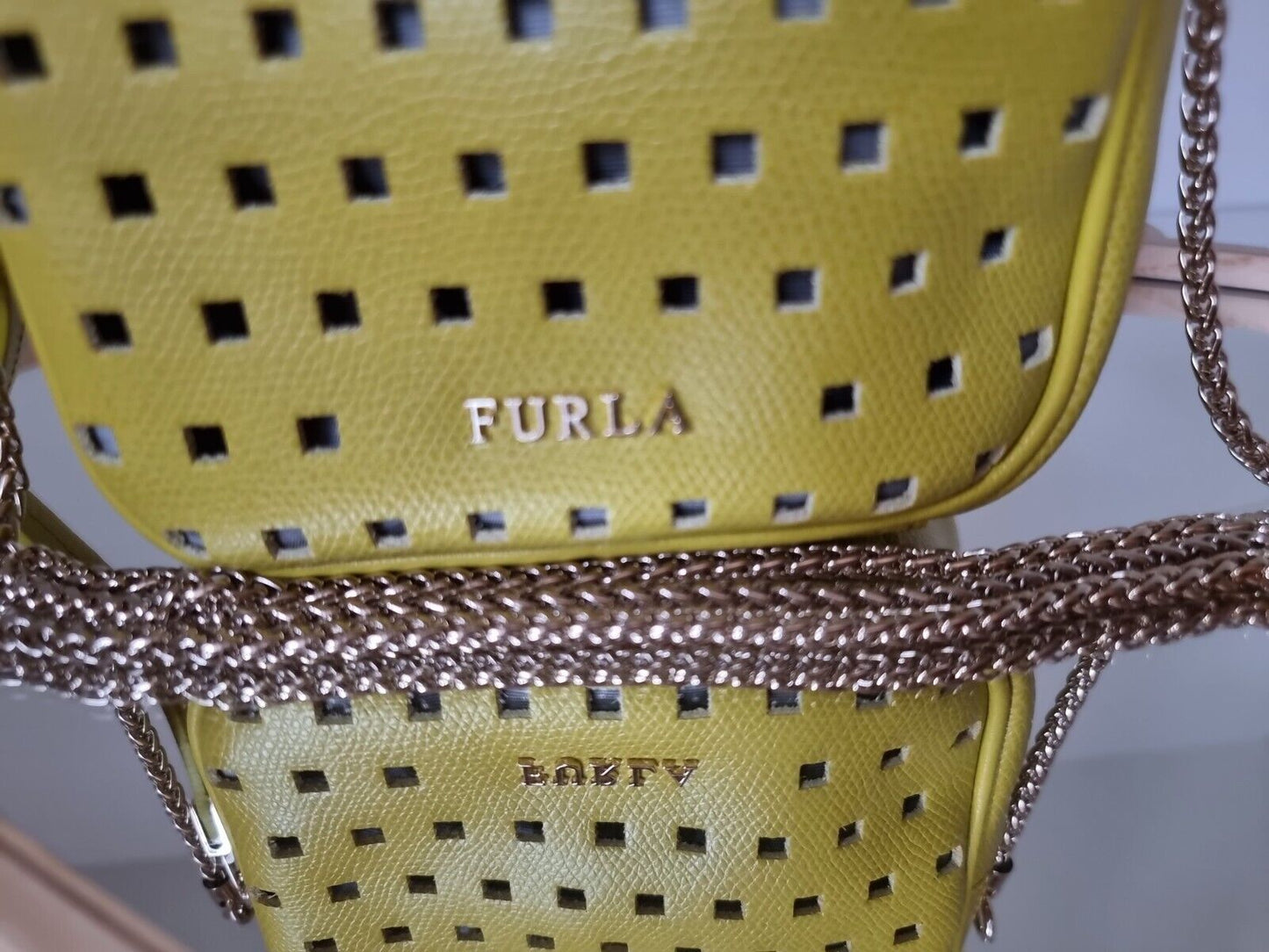 Neu FURLA YO-YO Mini XBody Bag - Senfgelb