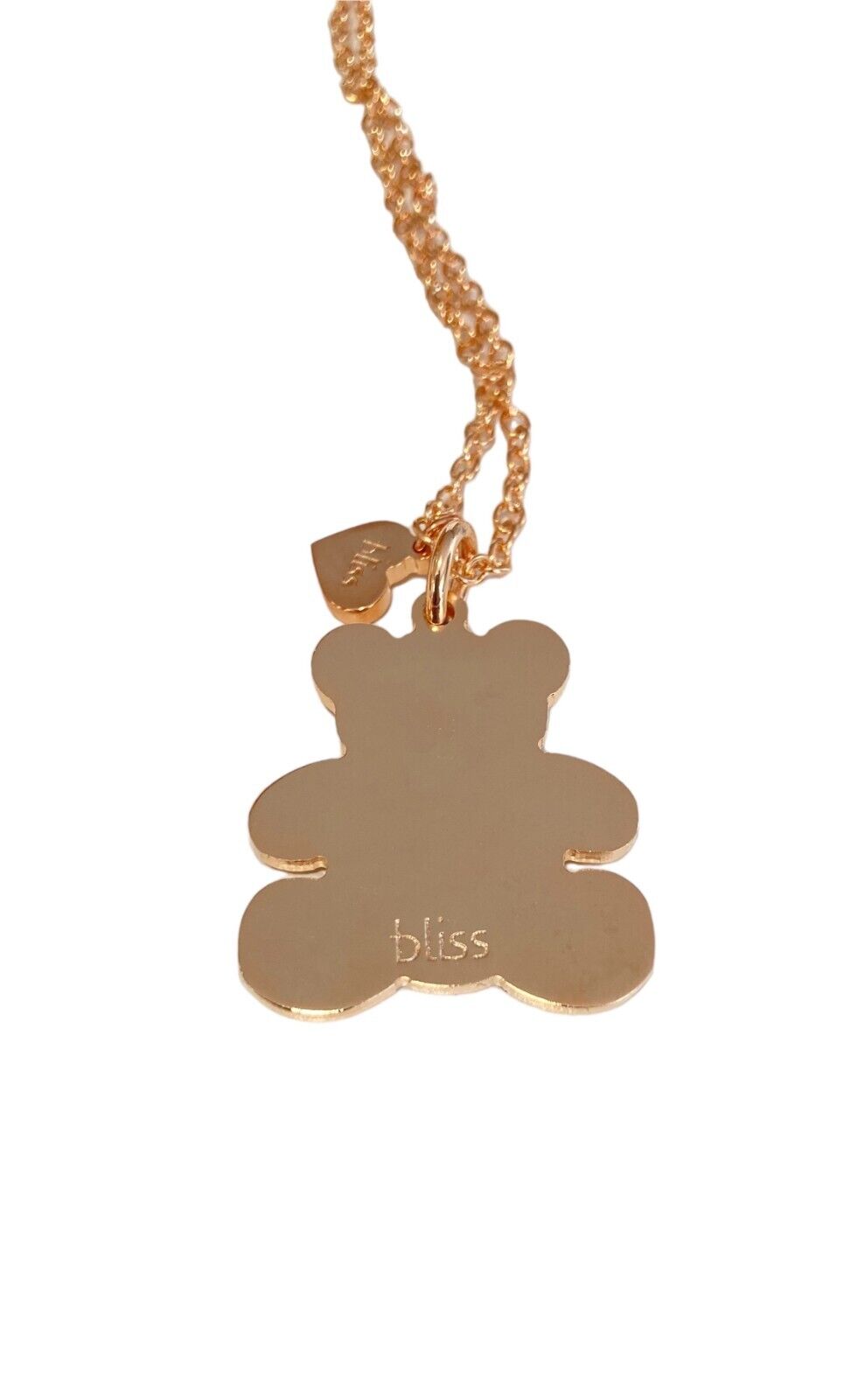 New BLISS Glittermania Necklace - Teddy Bear - Rose Gold