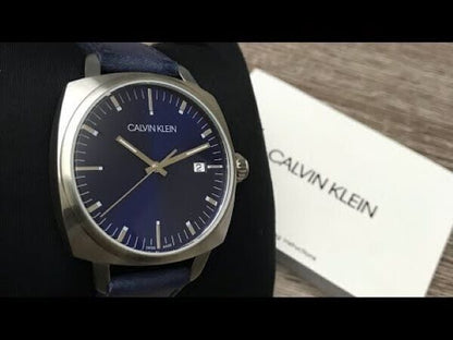 New Swiss Made CALVIN KLEIN Fraternity Quartz Blue Dial Men's Watch