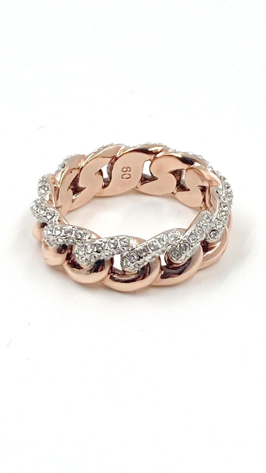 New SWAROVSKI LANE RING - ROSE GOLD - SIZE 60