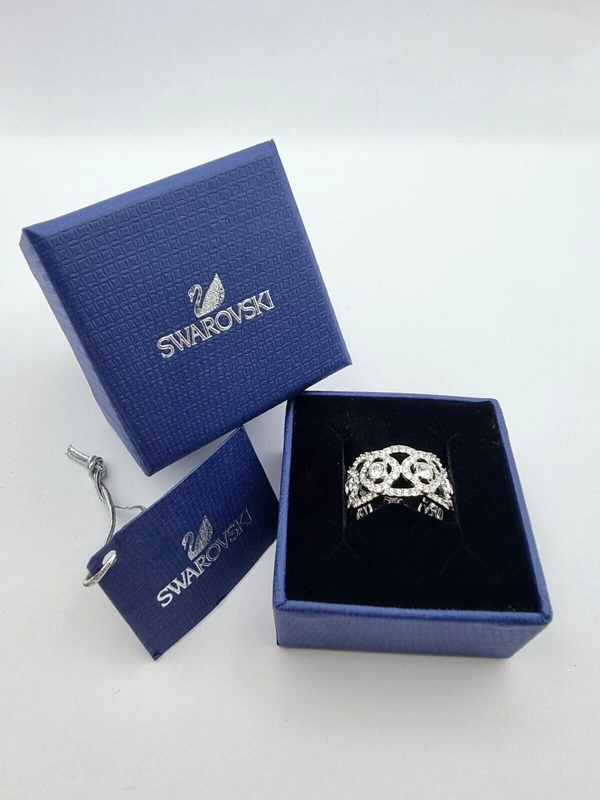 New SWAROVSKI DAYLIGHT RING - SILVER - SIZE 52