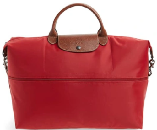 LONGCHAMP LE PLIAGE EXPANDABLE TRAVEL BAG - LARGE - RED