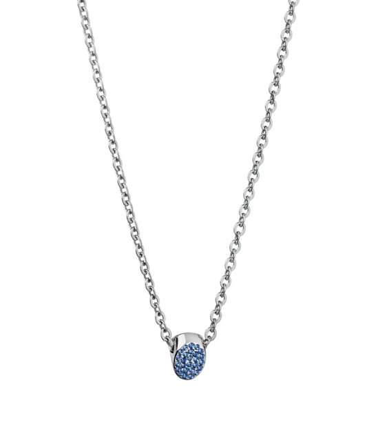 New CALVIN KLEIN BRILLIANT KJ8YMN040200 STAINLESS STEEL NECKLACE - BLUE