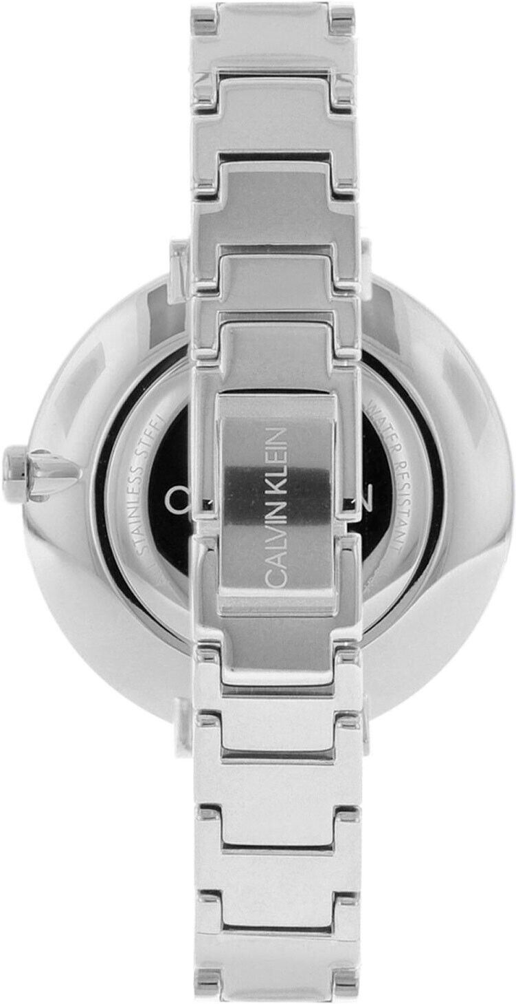 New Swiss Made CALVIN KLEIN Rise Quartz Silver and White Dial Ladies Watch