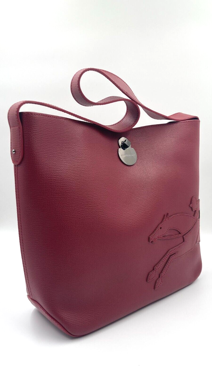 LONGCHAMP SHOP-IT HOBO BAG M - GARNET RED