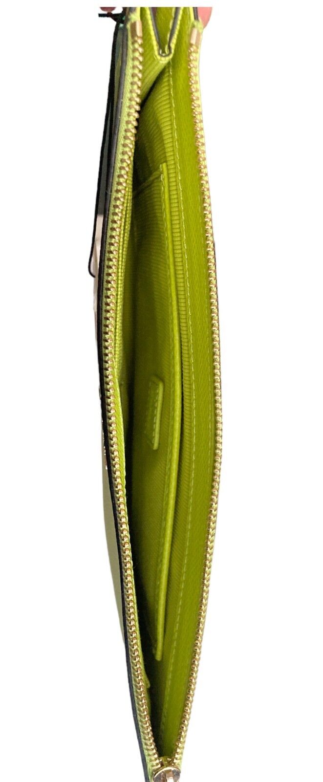 Neu FURLA BABYLON UMSCHLAGTASCHE - LIME YELLOW