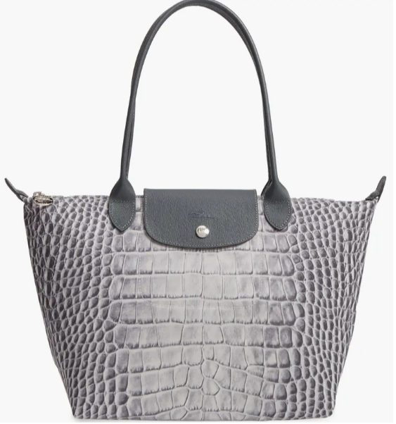 LONGCHAMP LE PLIAGE CROC PRINT TOTE - LARGE