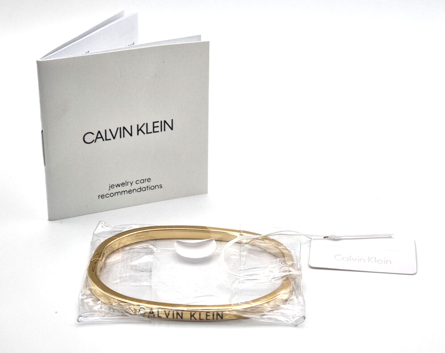 New CALVIN KLEIN ARMREIF HOOK "LOVE" GELBGOLD - XS