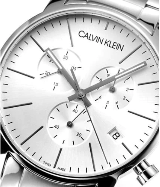 New Swiss Made CALVIN KLEIN City Silver Dial Chronograph Men's Watch