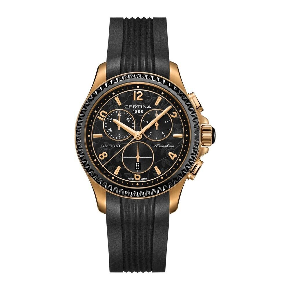 New CERTINA DS FIRST LADY CERAMIC CHRONO PRECIDRIVE - BLACK/GOLD