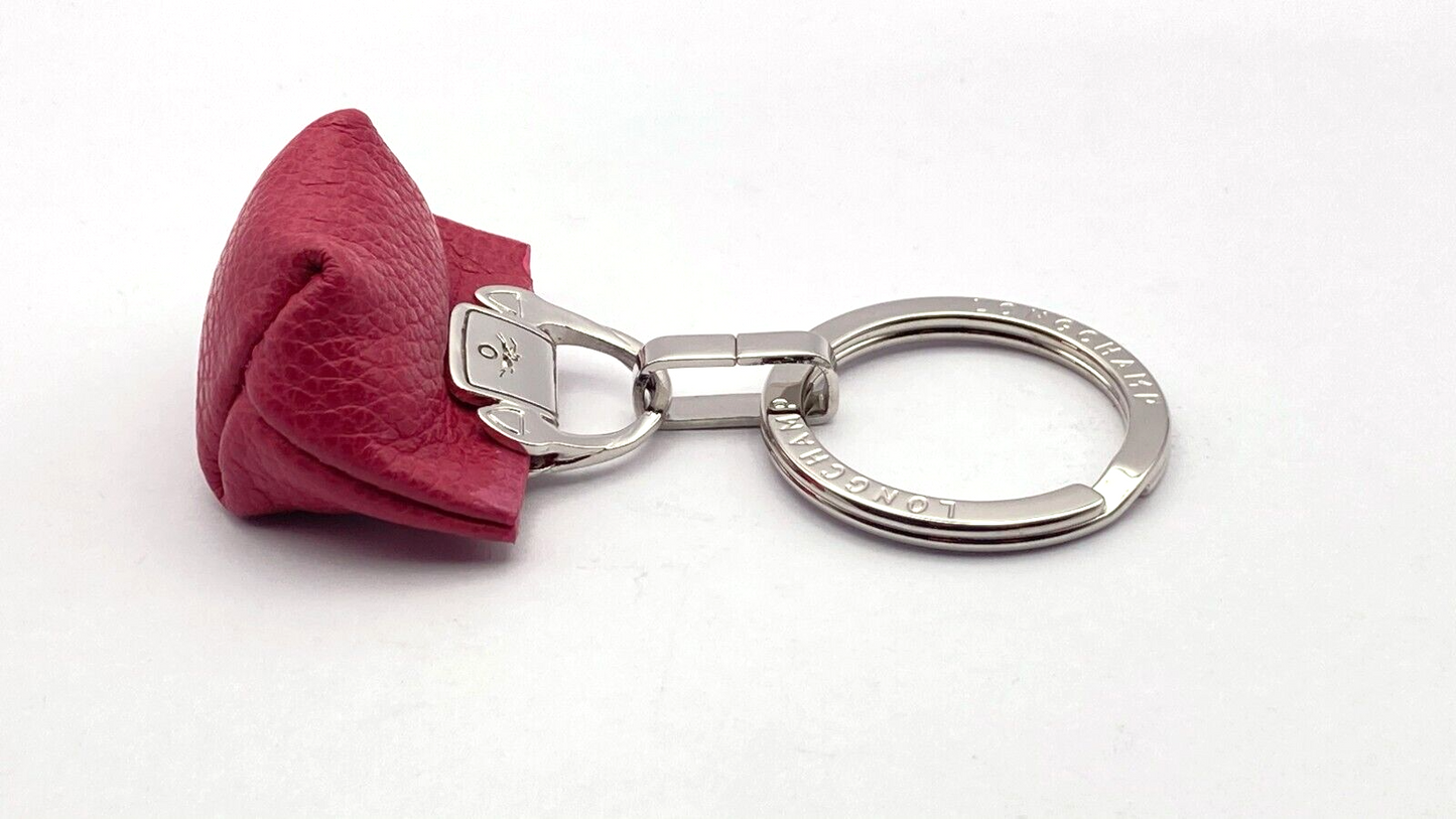 LONGCHAMP LE PLIAGE CUIR KEY CHAIN - PINK