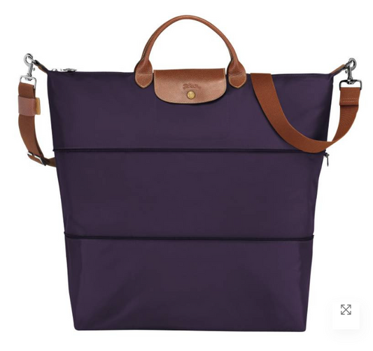 New LONGCHAMP LE PLIAGE EXPANDABLE TRAVEL BAG - LARGE - BILBERRY