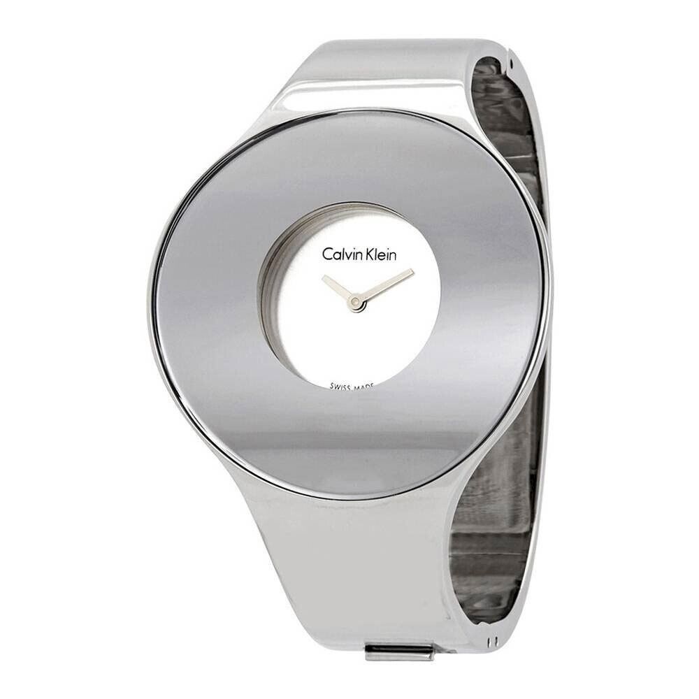 New Swiss Made CALVIN KLEIN Seamless White Dial Small Bangle Ladies Watch