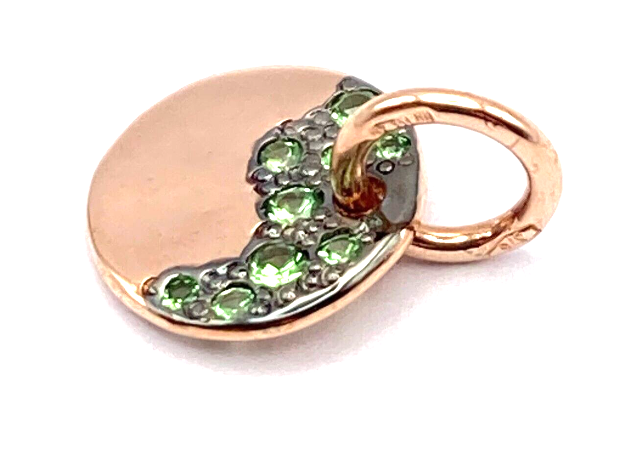 Neu DODO PRECIOUS TAG CHARM - 9kt GOLD/TSAVORITE STEINE