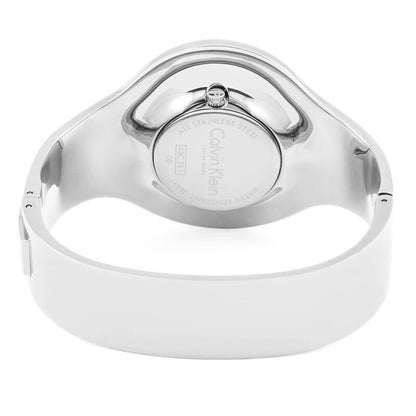 New Swiss Made CALVIN KLEIN Seamless White Dial Small Bangle Ladies Watch