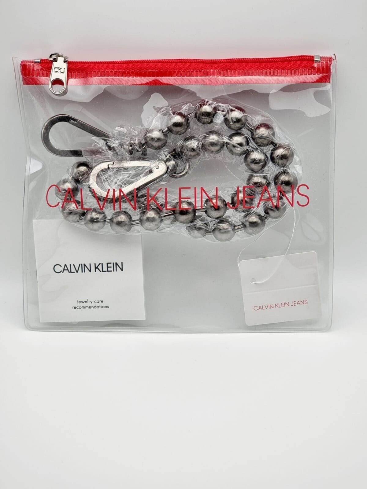 New CALVIN KLEIN JEANS KJJTMN190100 STAINLESS STEEL NECKLACE - GUNMETAL