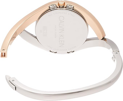 New Swiss Made CALVIN KLEIN Party Silver Dial Small Bangle Ladies Watch