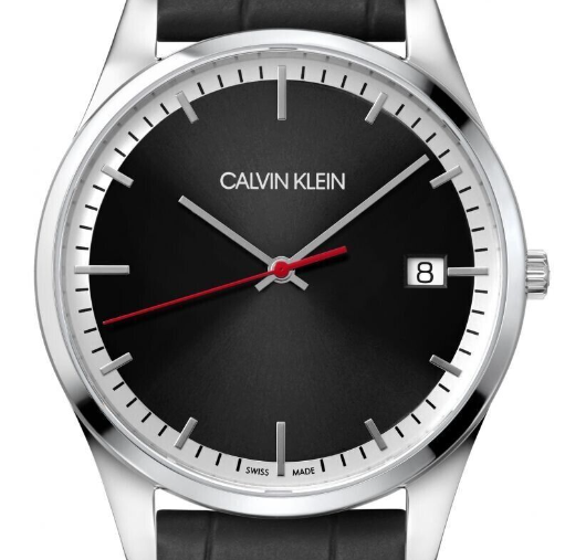 New Swiss Made CALVIN KLEIN Time Quartz Black Dial Men's Watch