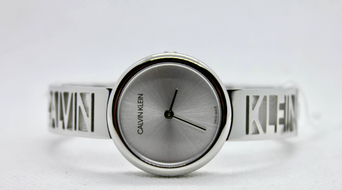 New Swiss Made CALVIN KLEIN Mania Silver Dial Medium Ladies Watch