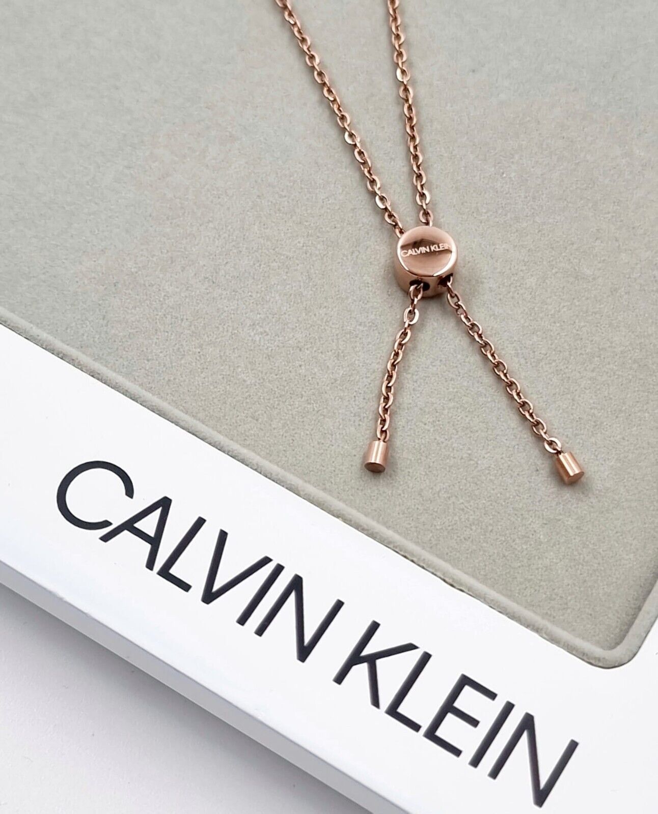 New CALVIN KLEIN BRILLIANT KJ8YPN140200 STAINLESS STEEL ROSE GOLD PVD NECKLACE