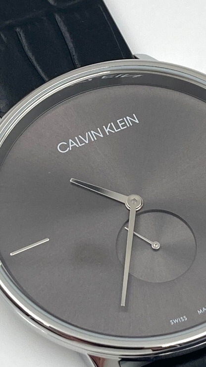 New Swiss Made CALVIN KLEIN Accent Black Dial Men's Quartz Watch